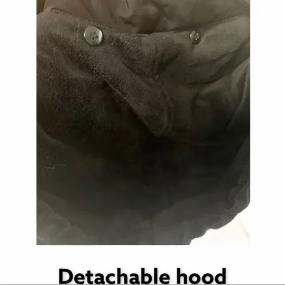 Liz Claiborne Black Heavy Cinch Winter Jacket Size Large - Picture 13 of 16